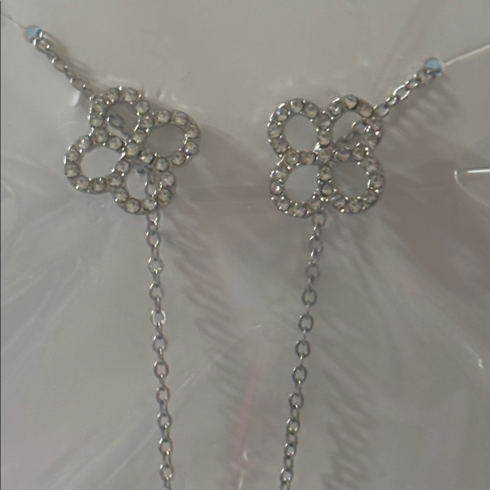 Silver and Red Floral Jewelry Set - Picture 3 of 3